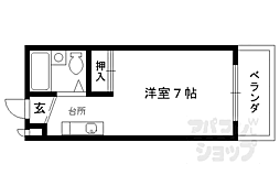 ペガサスハイツ 1Kの間取図画像