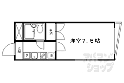 バルコ衣笠 1Kの間取図画像