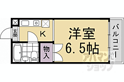 メイプル渡辺1 1Kの間取図画像