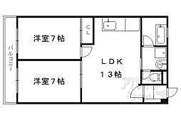 グランメゾンカミガモ 2LDKの間取図画像