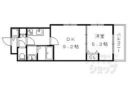 アドバンス京都北大路レフィナード 1LDKの間取図画像
