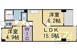 イヌイ星の子ハイツ 2LDKの間取図画像