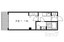 シャトー五福 1Kの間取図画像