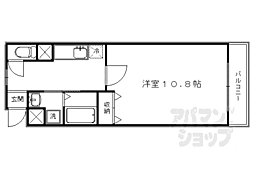 アクアリヴィエール 1Kの間取図画像