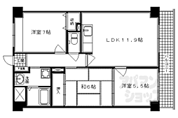 ベルスーズ西陣 3LDKの間取図画像