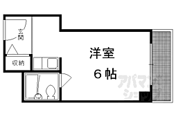 ガルテンビル 1Kの間取図画像