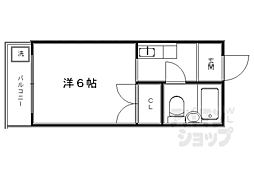 サーシャ西陣 1Kの間取図画像