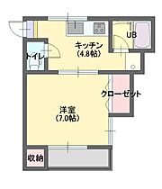 カーサキムラ2 205 ｜ 栃木県宇都宮市陽東3丁目24-33（賃貸アパート1DK・2階・26.01㎡） その2