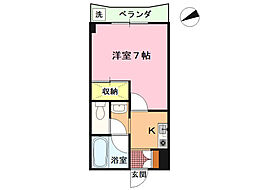 ALESC95 1Kの間取図画像