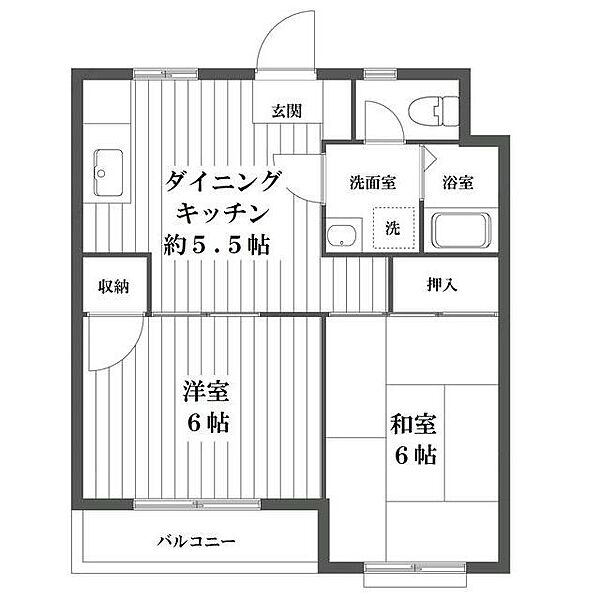 東京都足立区関原３丁目(賃貸マンション2DK・1階・42.12㎡)の写真 その2