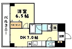ソレム桜楓 1DKの間取図画像