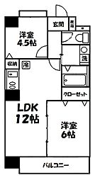 ラ・ルミエール 2LDKの間取図画像