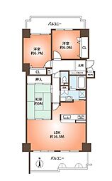 グランドメゾン西九条 3LDKの間取図画像