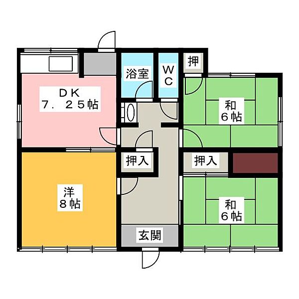 垂水貸家III ―｜三重県津市垂水(賃貸一戸建3DK・1階・60.00㎡)の写真 その2