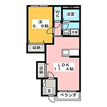 ｆｏｒｅｓｔ  ｜ 三重県津市庄田町（賃貸アパート1LDK・1階・44.52㎡） その2