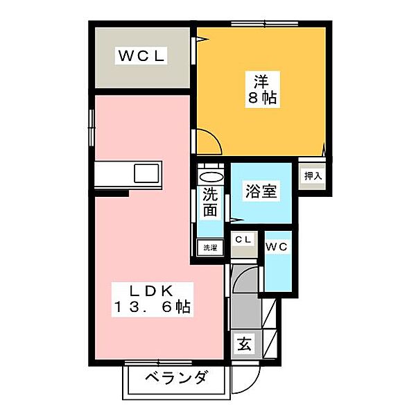 ライプン ｜三重県津市垂水(賃貸アパート1LDK・1階・53.61㎡)の写真 その2