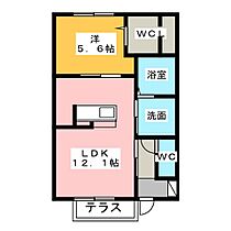 パレントル　ラブＡ  ｜ 三重県津市住吉町（賃貸アパート1LDK・2階・45.54㎡） その2