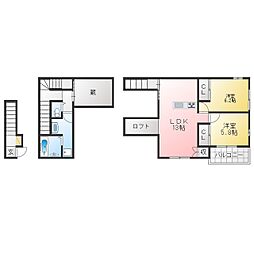 セシリア 2LDKの間取図画像