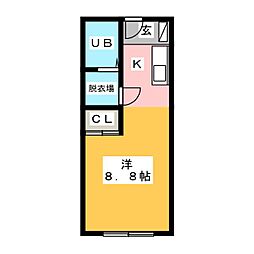 CHATELETONE ワンルームの間取図画像
