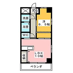 アーバンヒルズ城山2号館 1LDKの間取図画像