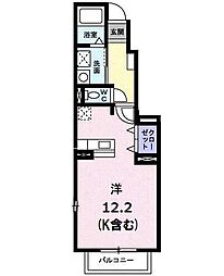 マリーナヴィラ1 ワンルームの間取図画像