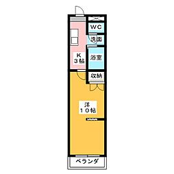 KURIMAマンション 1Kの間取図画像