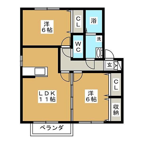 シティコート ｜三重県鈴鹿市弓削１丁目(賃貸アパート2LDK・1階・55.44㎡)の写真 その2