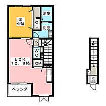 ミラーコロ  ｜ 三重県鈴鹿市南若松町（賃貸アパート1LDK・2階・49.14㎡） その2