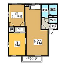 カーサ江島　Ｅ  ｜ 三重県鈴鹿市中江島町（賃貸アパート2LDK・1階・54.57㎡） その2