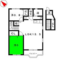 パディーヒル　Ａ棟  ｜ 三重県鈴鹿市道伯４丁目（賃貸アパート2LDK・2階・59.83㎡） その2