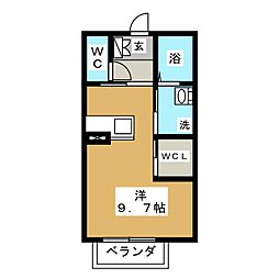 DIASPARIS ワンルームの間取図画像