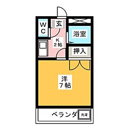 DAS・ETAGENHAUSWALD3 1Kの間取図画像