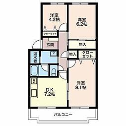 フィオーレマキ 3DKの間取図画像