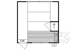 京都地下鉄東西線 太秦天神川駅 徒歩10分の賃貸アパート 2階ワンルームの間取り