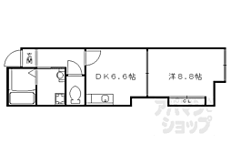 伽羅唯心庵 1DKの間取図画像