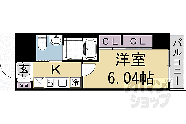 Ｍｅｒｃｕｒｉｏ　Ｋｉｏｔｏ 705｜京都府京都市南区東九条下殿田町(賃貸マンション1K・7階・21.50㎡)の写真 その2