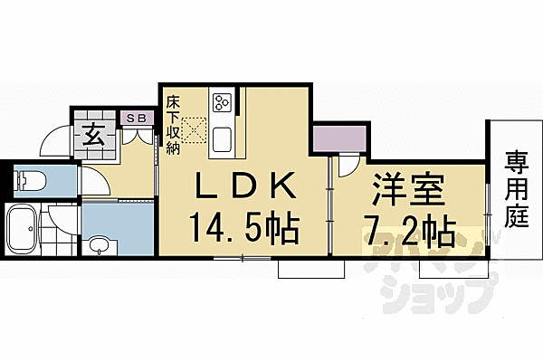 ＳｈａＭａｉｓｏｎ　ｒｅｌａｆｏｒｔ 103｜京都府京都市下京区下松屋町通丹波口下る突抜1丁目(賃貸マンション1LDK・1階・50.55㎡)の写真 その2