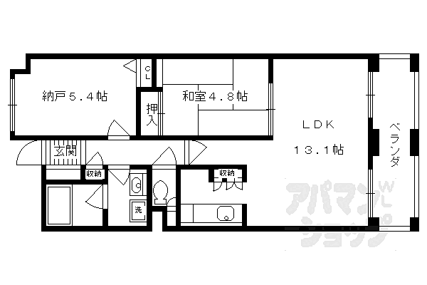 パインフィールド洛東 105｜京都府京都市山科区東野片下リ町(賃貸マンション2LDK・1階・54.27㎡)の写真 その2