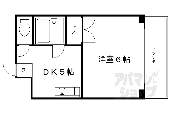 京都府京都市右京区西院三蔵町(賃貸マンション1DK・3階・21.00㎡)の写真 その2