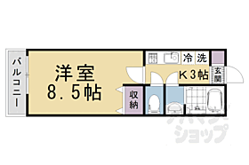 京都府京都市右京区西京極中町（賃貸マンション1K・2階・23.38㎡） その2