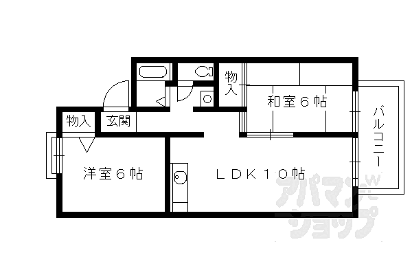 京都府京都市伏見区久我森ノ宮町(賃貸アパート2LDK・2階・47.16㎡)の写真 その2