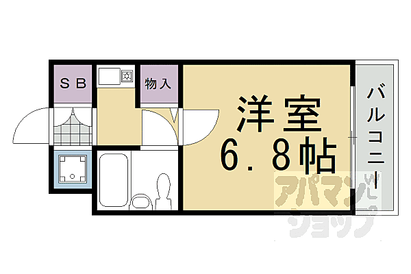 ダイアパレス京都祇園 408｜京都府京都市東山区毘沙門町(賃貸マンション1K・4階・21.00㎡)の写真 その2