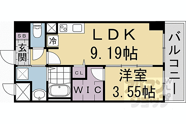 仮称）西大路　ＰＪ 402｜京都府京都市南区吉祥院三ノ宮西町(賃貸マンション1LDK・4階・34.54㎡)の写真 その2