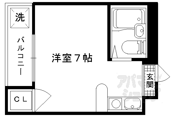 第8長栄ヴィライースト 201｜京都府京都市山科区竹鼻扇町(賃貸マンション1R・2階・17.50㎡)の写真 その2