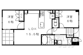 京都府京都市中京区裏寺町（賃貸マンション2LDK・9階・60.24㎡） その2