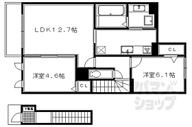 カーサフェリーチェII 201 ｜ 京都府京都市山科区音羽稲芝（賃貸アパート2LDK・2階・53.68㎡） その2