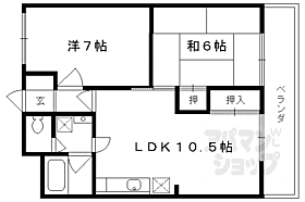 シャトー音羽 103 ｜ 京都府京都市山科区音羽山等地町（賃貸マンション2LDK・1階・47.88㎡） その2