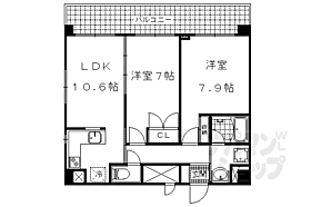 音羽ハイツ 401 ｜ 京都府京都市山科区音羽役出町（賃貸マンション2LDK・4階・58.71㎡） その1