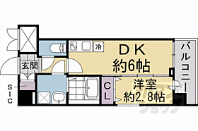 京都府京都市右京区西京極新明町（賃貸マンション1DK・4階・25.04㎡） その2