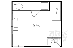 JR山陰本線 太秦駅 徒歩7分の賃貸アパート 2階1Kの間取り